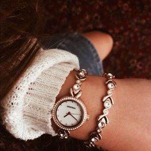 Armitron Rose Gold Watch + Bracelet